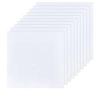 OLYCRAFT 10 Sheets White ABS Plastic Sheet 200x200mm ABS Plastic Plates Hard 0.5mm Thick Lightweight Rigid Foam Sheets for Architectural Models Sand Table Building Model Material Supplies