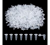 OLYCRAFT 1000Pcs Microcentrifuge Tubes with Snap Cap 0.2Ml Vials Plastic Sample Storage Container Mini Microcentrifuge Tube Test Centrifuge Tubes with Flip Cap for Experiments Lab Sample Storage