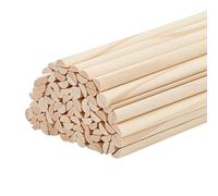 OLYCRAFT 100Pcs 351x7mm Half Round Wood dowels 3.5mm Wooden Dowel Rods Unfinished Wood Craft Sticks Half Round Craft Sticks Arch Wooden Dowel Rods for Braiding Tapestry DIY Crafts Building Model
