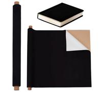 OLYCRAFT 100x40cm Notebook Binding Cloth Black Self-adhesive Bookcover Velvet Fabric with Paper Backed Cloth DIY Notebook Cloth Protective Cover for Notebook Binding Scrapbooking Album DIY