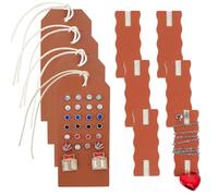OLYCRAFT 10pcs Leather Earring Holders Tangle-Free Necklace Organizer Portable Earring Nacklace Organizer Set Brown Jewelry Card Holer Jewelry Storage Card for Stud Earring Chain Necklaces Storage