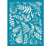 OLYCRAFT 10x12.7cm Clay Stencils Fern Leaf Pattern Silk Screen for Polymer Clay Leaf Silk Screen Stencils Mesh Transfer Stencils Plant Theme Mesh Stencil for Polymer Clay Jewelry Making