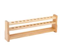 OLYCRAFT 12 Holes Wooden Test Tube Rack 10ML Test Tube Display Stands 18mm Hole Tube Display Racks Wood Colorimetric Tube Stand Centrifuge Tube Rack for Test Tube Chemistry Laboratory -360x50x117mm