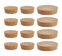 OLYCRAFT 12 Pack 3 Sizes Cork Bottle Stoppers Tapered Cork Stoppers Set Natural Wood Replacement Stopper for Home Bar Kitchen Mason Jars Glass Bottles Canning Jars and Pottery