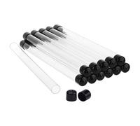 OLYCRAFT 12 Set Clear Rigid Tube 31cm Length Round Plastic Tubing with Cap 2cm OD 1.9cm ID Transparent Storage Tube Portable Round Organizer for Incense Sticks Beads Button Pin Storage