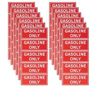 OLYCRAFT 12 Sheets/60Pcs Gasoline Only Stickers Gasoline Can Warning Labels Waterproof Self-Adhesive Stickers High Visibility Red PVC Sticker for Fuel Caps and Heavy Machinery