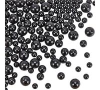 OLYCRAFT 120pcs Natural Tourmaline Round Beads 4mm 6mm 8mm Natural Black Stone Beads Undyed Loose Round Beads Smooth Natural Gemstone Beads for Bracelet Necklace Jewelry Making - Hole: 0.6/0.8mm