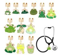 OLYCRAFT 12Pcs 12 Styles Frog Stethoscope Charms 0.6~1.2 Inch Alloy Stethoscopes Tag Pendant Stethoscope Charm ID Name Tag Charms Stethoscopes Accessories for Doctor Nurse Medical Assistant