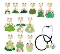 OLYCRAFT 12pcs 12 Styles Frog Stethoscope Charms 15~30mm Alloy Stethoscopes Tag Pendant Stethoscope Charm ID Name Tag Charms Stethoscopes Accessories for Doctor Nurse Medical Assistant
