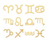 OLYCRAFT 12pcs 4x4cm Constellation Sticker Tower Decor - Gold Metal Stickers for Scrapbooks, DIY Crafts & Phone Decoration