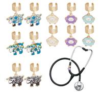 OLYCRAFT 12Pcs Sheep Stethoscope Charms 15mm Sheep Stethoscopes Tag Alloy Goat Pendant ID Name Tag Charm Stethoscope Charms Stethoscopes Accessories for Doctor Nurse Medical Assistant