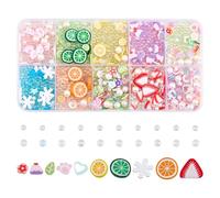 OLYCRAFT 130g 10 Styles 2~10.5mm Plastic Bubble Beads UV Resin Bubble Beads No Hole Micro Bubble Beads Iridescent Water Droplets Bubble Beads Colorful Tiny Beads for Resin Fillers Jewelry Making