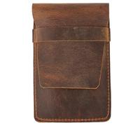 OLYCRAFT 13x8.5x2.8cm 3 Fingers Genuine Leather Cigar Case Travel Cigar Case Portable Leather Cigarette Case Classic Brown Coco for Cigars, Braun, Classic