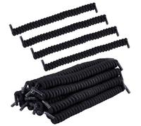 OLYCRAFT 14Pcs Sun String Visor Cords Curly No Tie Shoelaces Spring Shoelaces for Fabric Foam Sun Visors Sports Shoes Sneaker, Black