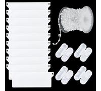 OLYCRAFT 15pcs Vertical Blind Bottom Weights Accessories Repair Kit Included 10pcs PVC Bottom Weights 10m Chain Accessories and 4pcs Findings for Vertical Blind Maintenance in Various Rooms