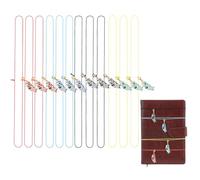 OLYCRAFT 16 Pack Notebook Elastic Ropes with Fish Pendants Notebooks Journal Charms Adjustable Elastic Bands Travelers Notebook Accessories for Refillable Traveler's Journal DIY Bookmark Making