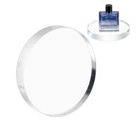 OLYCRAFT 17.5x17.5x2.5cm Acrylic Disc Display Block Clear Polished Round Pedestal Clear Round Raiser Base Transparent Acrylic Display Block Polished Rounds Pedestal Stand for Jewelry Trophy Showcase