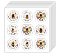 OLYCRAFT 180Pcs Bee Kind Stickers 20 Sheets Cartoon Bee Self-Adhesive Scrapbooking Stickers Bees Themed Decorative Labels Flower Paper Sticker for DIY Crafts Journal Planner Calendars