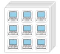 OLYCRAFT 180Pcs Computer Self-Adhesive Stickers 20 Sheets Cartoon Laptop Paper Decorative Stickers Scrapbooking Labels for DIY Crafts Scrapbooking Calendars Album Journals