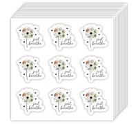 OLYCRAFT 180pcs Dandelion Flower Stickers 20 Sheets Just Breathe Self-Adhesive Stickers 25mm Aesthetic Floral Sticker Colorful Dandelion Decoration Decals for DIY Crafts Journals Planner Calendars