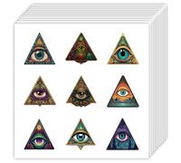 OLYCRAFT 180Pcs Eye of Providence Stickers 20 Sheets 25mm All-Seeing Eye Self-Adhesive Scrapbooking Labels Triangle Spiritual Decorative Sticker for DIY Crafts Journal Planner Calendars