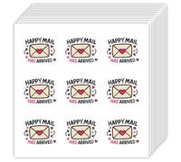 OLYCRAFT 180Pcs Happy Mail Stickers 20 Sheets 25mm HAS Arrived Self-Adhesive Scrapbooking Labels Love Letter Stickers Paper Decorative Sticker for DIY Crafts Journal Planner Calendars