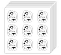 OLYCRAFT 180Pcs Strong Woman Stickers 20 Sheets Retro Female Self-Adhesive Scrapbooking Stickers Vintage Fitness Decorative Labels Strong Woman Paper Sticker for DIY Crafts Journal Planner Calendars
