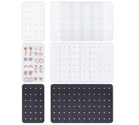 OLYCRAFT 18Pcs 3 Colors Acrylic Earring Display Card Portable Acrylic Earring Organizer with 24 Holes Stud Earrings Storage Holder Rectangle Jewelry Show Rack for Travel Home Earrings Jewelry Supplies