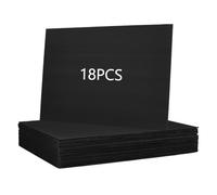 OLYCRAFT 18Pcs Black Poster Board for Art Crafts Blank Yard Signs 40x30cm Corrugated PP Sheets Foam Poster Board Outdoor Corrugated Plastic Boards Durable Waterproof Sign for Yard Birthday Party Signs