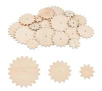 OLYCRAFT 18pcs Unfinished Wooden Gears 5.1/7.4/10cm DIY Wooden Gear Cutouts Undyed Wood Gear Pieces Steampunk Wood Pieces Painting Gears for DIY Crafts Home Decorations Creative Project