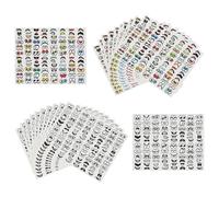 OLYCRAFT 1920Pcs Eye Mouth Stickers 96 Designs Cartoon Face Expression Stickers Face Self-Adhesive Scrapbooking Labels Eye Mouth Paper Decorative Sticker for DIY Crafts Cup Scrapbook Art Craft