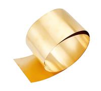 OLYCRAFT 1x0.1m Light Gold Brass Roll Weather Proof Brass Sheet 0.3mm Thick Brass Foil Gold Brass Sheets Metal Brass Strip for DIY Cutting Crafts Home Decoration Roof Flashing