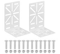 OLYCRAFT 2 Set L-Shaped Camera Bracket CCTV Mount Bracket Universal Wall Ceiling Mounting Brackets L-Shape Security Mount Plate Camera Universal Holes Installation Brackets for Security Dome Cameras