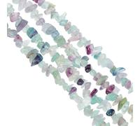 OLYCRAFT 2 Strands Natural Chip Stone Beads 5~8mm Fluorite Beads Strand Chip Undyed Fluorite Irregular Gemstones for Bracelet Jewelry Making