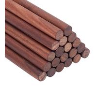 OLYCRAFT 20 Pcs Walnut Dowel Rods 10mm x 14.9cm Walnut Wood Sticks Unfinished Round Sticks Wooden Carving Blocks Wooden Stick for Building Model Material DIY Craft Supplies - Coconut Brown