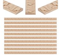OLYCRAFT 20Pcs 3D Decorative Wood Trim Molding Handmade Carved Unfinished DIY Trims 40.3cm Half Wooden Trim Molding Decorative Wood Trims for Home Wall Door Border Ceiling Cabinet Window