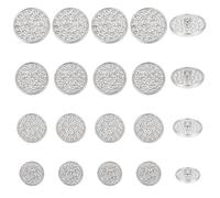OLYCRAFT 20Pcs 4 Size Rhinestone Buttons Set 1-Hole Round Rhinestone Shank Button 15-22mm Sparkle Rhinestones Buttons Crystal Embellishments Sew on Clothing Button for DIY Sewing Clothes Wedding Decor