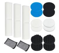 OLYCRAFT 20pcs Filter Media Replacement Set Compatible with Fluval Fx4 Fx5 Fx6 Included Fish Tank Filter Mesh Bags 3 Colors Filter Cotton Foam Block Activated Carbon for Optimal Water Purification