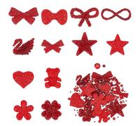 OLYCRAFT 224Pcs 14 Styles Rhinestone Junk Case Charms Big Red Bling Charms Junk Phone Case Charm Kit Elegant Heart Bear Big Charm for DIY Phone Craft Project Accessories Supplies