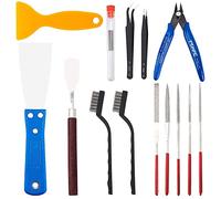 OLYCRAFT 23PCS 3d printer accessories Nozzle Cleaning Tools Removal Tools Kit Includes Putty Knife Wire Brush Wire Flush Cutters Scraper Knife Diamond Files and Tweezers for Cleaning 3D Printer
