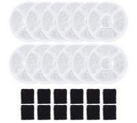 OLYCRAFT 24Pack Cat Water Fountain Filters 2 Styles Donut Rectangle Pet Fountain Filters Replacement Cat Fountains Filter Cloth Cats Filter Cartridge for Multiple Pet Water Dispensers