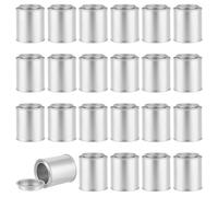 OLYCRAFT 24pcs Empty Metal Paint Cans with Lids Sliver Quart Metal Paint Pails Empty Pint Paint Cans Multipurpose Storage Containers Unlined Tinplate Paint Cans Value Pack for DIY and Paints Storage
