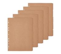OLYCRAFT 25 Sheet A4 Kraft Binder Dividers Blank Kraft Paper Index Divider with 5-Tabs 11-Holes Binder Dividers Notebook Index Divider for 2/3/4 Ring Binders Diary Planner Office Home Files Organizing