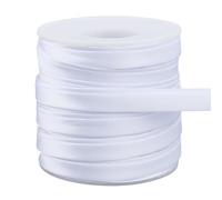 OLYCRAFT 25m White Satin Blanket Binding Double Fold Satin Bias Tape Ribbon Polyester Quilt Binding Tape Blanket Seam Bindings Sewing Piping Trim for Clothing Sewing Seaming Cheongsam Decor