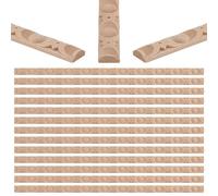 OLYCRAFT 25Pcs 3D Decorative Wood Trim Molding 40cm Unfinished DIY Trims Bead Pressed Thread Half Wooden Trim Molding Decorative Wood Trims for Home Wall Door Border Ceiling Cabinet Window