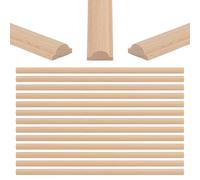 OLYCRAFT 25Pcs 3D Decorative Wood Trim Molding Cylinder Unfinished DIY Trims Wooden Trim Molding 40cm Decorative Bobbin Wood Trims for Home Wall Door Border Ceiling Cabinet Window