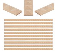 OLYCRAFT 25Pcs 3D Decorative Wood Trim Molding Pyramid Unfinished DIY Trims 15.6 Inch Half Wooden Trim Molding Decorative Wood Trims for Home Wall Door Border Ceiling Cabinet Window
