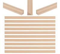 OLYCRAFT 25Pcs 3D Decorative Wood Trim Molding Triangular Line Unfinished DIY Trims 40cm Half Wooden Trim Molding Decorative Wood Trims for Home Wall Door Border Ceiling Cabinet Window