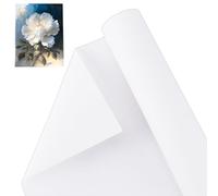 OLYCRAFT 27.3cmx5m Double Primed Cotton Canvas White Canvas Roll 0.3mm Thick Cotton Canva Roll for Painting Double Primed Canva Paper for Oil and Acrylic Paint Art Projects