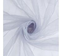 OLYCRAFT 2m/2.2 Yards Light Grey Tulle Fabrics 1.6m Wide Chiffon Sheer Crepe Fabric 0.1mm Thick Chinlon Tulle Gauze Mesh Bolt Net for Wrapping DIY Sewing Crafts Wedding Party Decorations